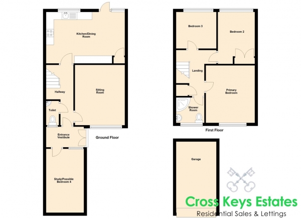 Floor Plan Image for 3 Bedroom Semi-Detached House for Sale in Holmwood Avenue, Goosewell, Plymstock