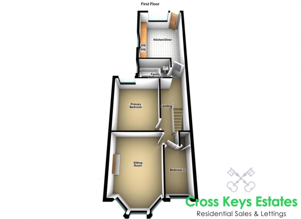 Floor Plan Image for 2 Bedroom Apartment for Sale in Moor View, Keyham