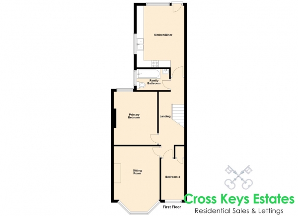 Floor Plan Image for 2 Bedroom Apartment for Sale in Moor View, Keyham