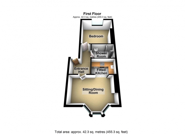 Floor Plan Image for 1 Bedroom Apartment for Sale in Stuart Road, Stoke