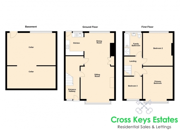 Floor Plan Image for 3 Bedroom Terraced House for Sale in Saltash Road, Keyham