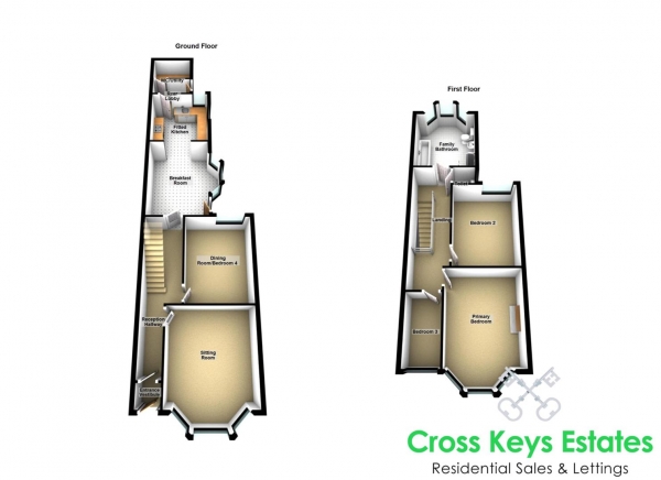 Floor Plan Image for 4 Bedroom Property for Sale in Whittington Street, Stoke