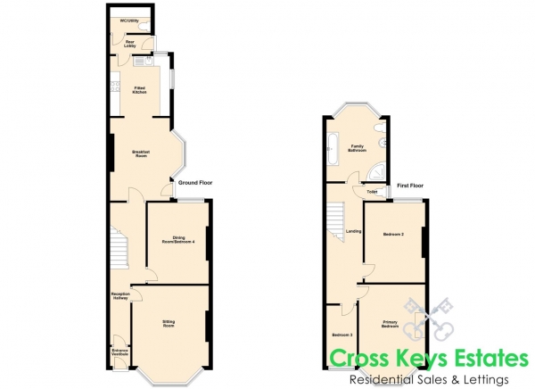 Floor Plan Image for 4 Bedroom Property for Sale in Whittington Street, Stoke