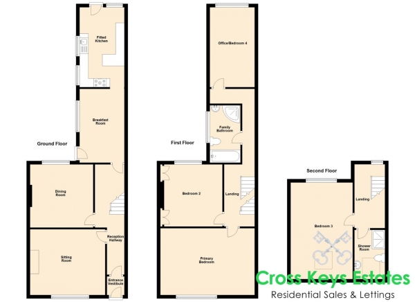 Floor Plan Image for 4 Bedroom Property for Sale in Home Park, Stoke