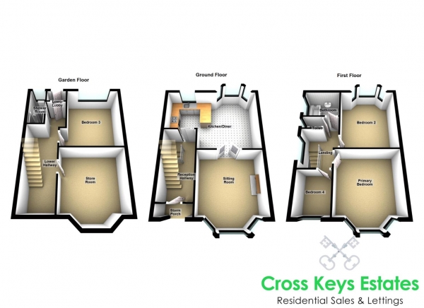 Floor Plan Image for 4 Bedroom Semi-Detached House for Sale in Fredington Grove, Milehouse