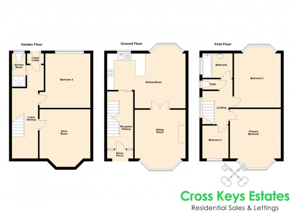 Floor Plan Image for 4 Bedroom Semi-Detached House for Sale in Fredington Grove, Milehouse