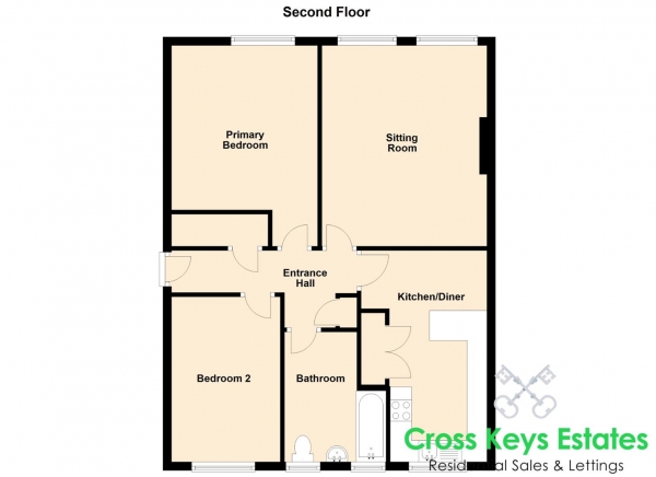 Floor Plan Image for 2 Bedroom Apartment for Sale in Clarence Court, East Stonehouse