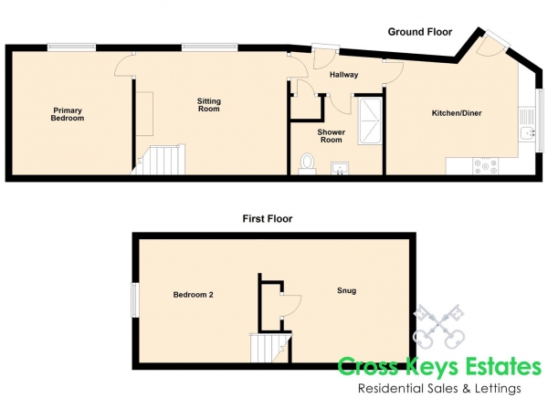 Floor Plan Image for 2 Bedroom Semi-Detached House for Sale in Edgcumbe Court Molesworth Road, Stoke