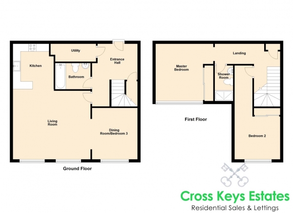 Floor Plan Image for 3 Bedroom Apartment for Sale in Paradise Road, Stoke