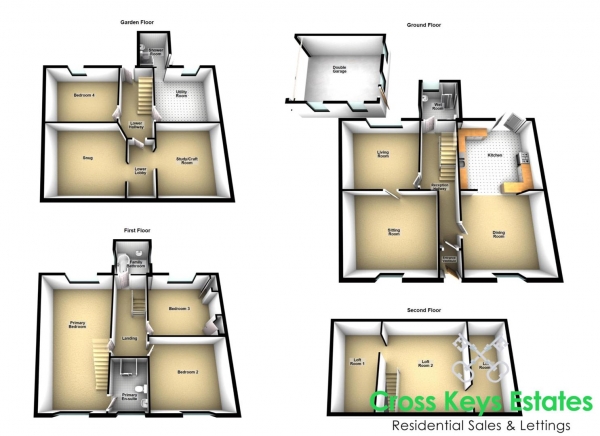 Floor Plan Image for 5 Bedroom End of Terrace House for Sale in Haddington Road, Stoke