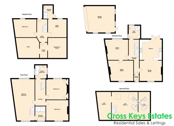 Floor Plan Image for 5 Bedroom End of Terrace House for Sale in Haddington Road, Stoke