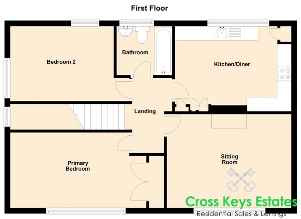 Floor Plan Image for 2 Bedroom Apartment for Sale in Budshead Road, Whitleigh