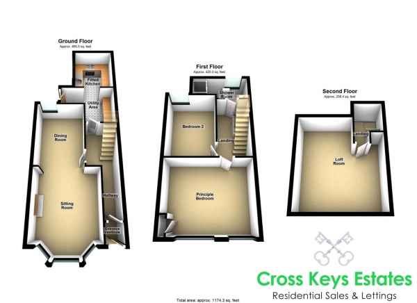 Floor Plan Image for 2 Bedroom Property for Sale in Beatrice Avenue, Keyham