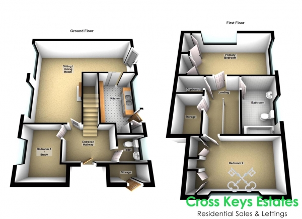 Floor Plan Image for 3 Bedroom Detached House for Sale in Springfield Avenue, Elburton