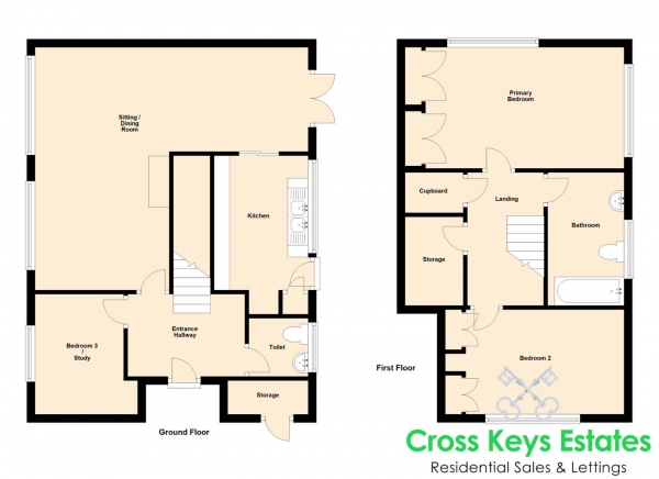 Floor Plan Image for 3 Bedroom Detached House for Sale in Springfield Avenue, Elburton