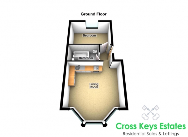 Floor Plan Image for 1 Bedroom Apartment for Sale in Victoria Place, Stoke