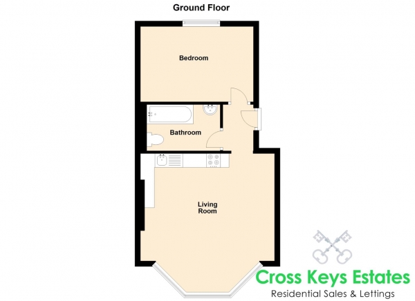 Floor Plan Image for 1 Bedroom Apartment for Sale in Victoria Place, Stoke