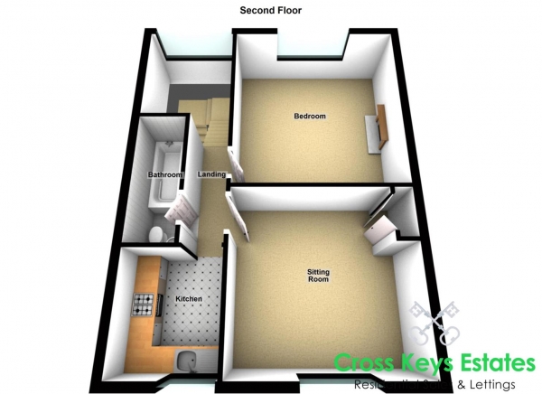 Floor Plan Image for 1 Bedroom Apartment for Sale in Victoria Place, Stoke