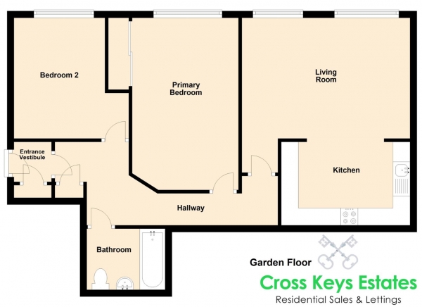 Floor Plan Image for 2 Bedroom Apartment for Sale in Albert Road, Stoke