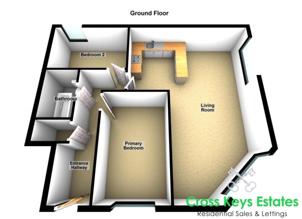 Floor Plan Image for 2 Bedroom Apartment for Sale in Valletort Road, Stoke