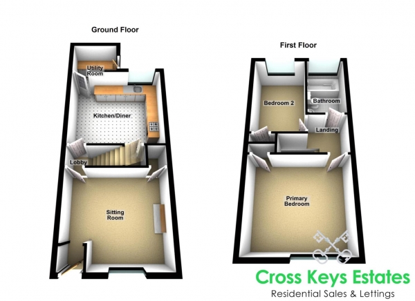 Floor Plan for 2 Bedroom Property for Sale in Dundas Street, Stoke, PL2, 1EP - Guide Price &pound160,000