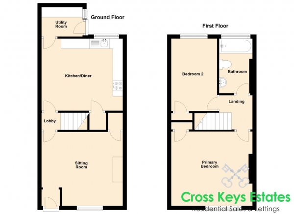 Floor Plan for 2 Bedroom Property for Sale in Dundas Street, Stoke, PL2, 1EP - Guide Price &pound160,000