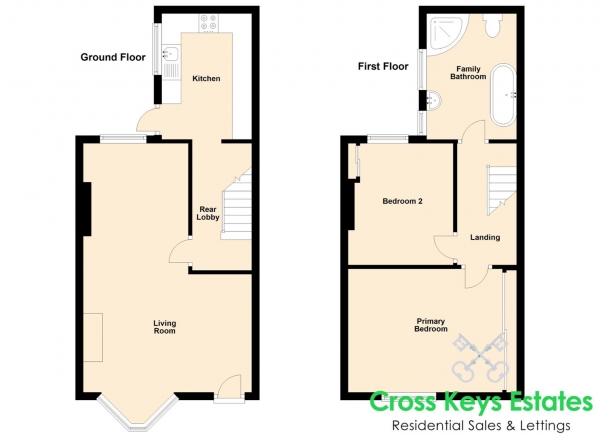 Floor Plan for 2 Bedroom Property for Sale in Stenlake Terrace, Prince Rock, PL4, 9JZ - Offers Over &pound175,000