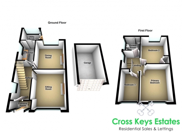 Floor Plan Image for 3 Bedroom Semi-Detached House for Sale in Churchway, Weston Mill