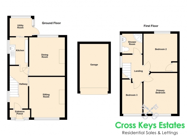 Floor Plan Image for 3 Bedroom Semi-Detached House for Sale in Churchway, Weston Mill