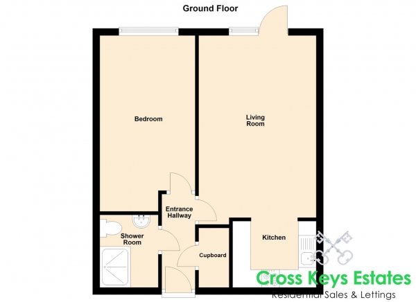 Floor Plan Image for 1 Bedroom Apartment for Sale in Elim Terrace, Peverell