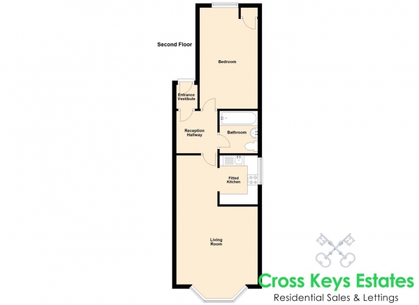 Floor Plan Image for 1 Bedroom Apartment for Sale in Vauxhall Street, The Barbican