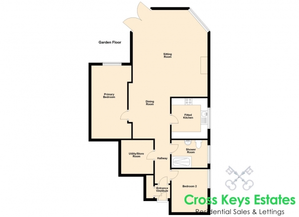 Floor Plan Image for 2 Bedroom Apartment for Sale in Nelson Gardens, Stoke