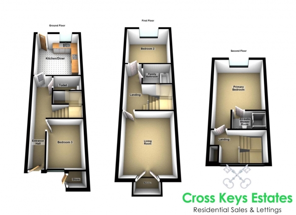 Floor Plan Image for 3 Bedroom Property for Sale in Brittany Street, Millbay