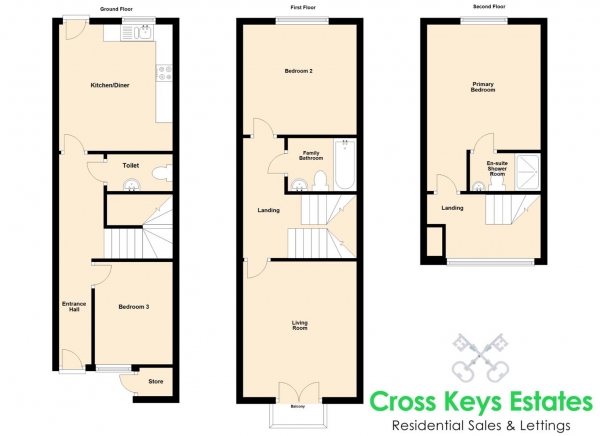 Floor Plan Image for 3 Bedroom Property for Sale in Brittany Street, Millbay