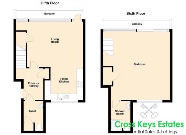 Floor Plan Image for 1 Bedroom Apartment for Sale in Latitude 52, Albert Road, Stoke