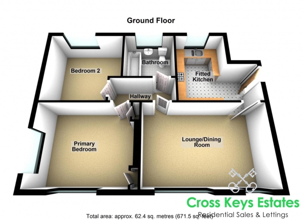 Floor Plan Image for 2 Bedroom Apartment for Sale in Terra Nova Green, Milehouse