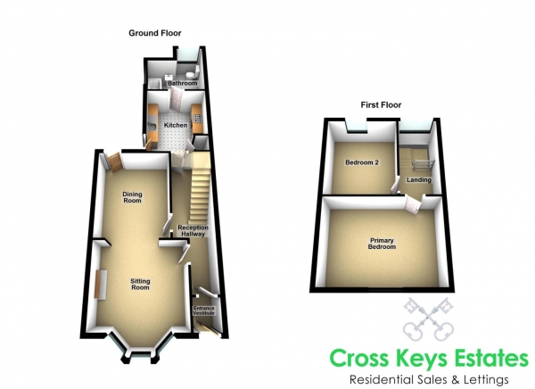 Floor Plan Image for 2 Bedroom Semi-Detached House for Sale in Penlee Road, Stoke