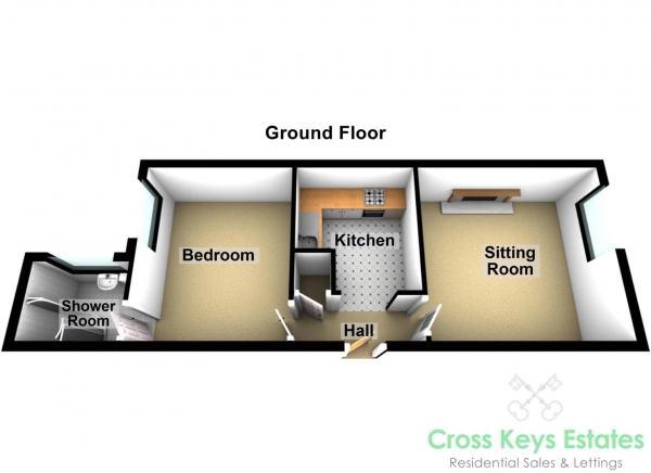 Floor Plan Image for 1 Bedroom Apartment for Sale in Haddington Road, Stoke