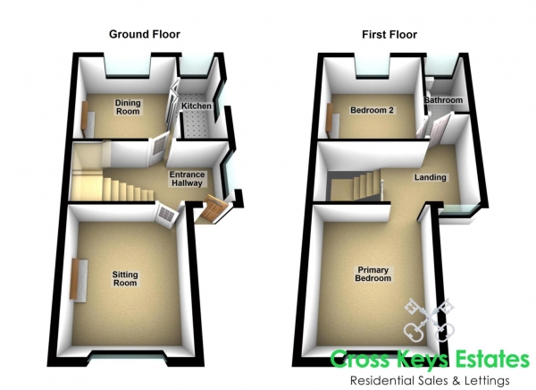 Floor Plan Image for 2 Bedroom Semi-Detached House for Sale in Marina Road, West Park