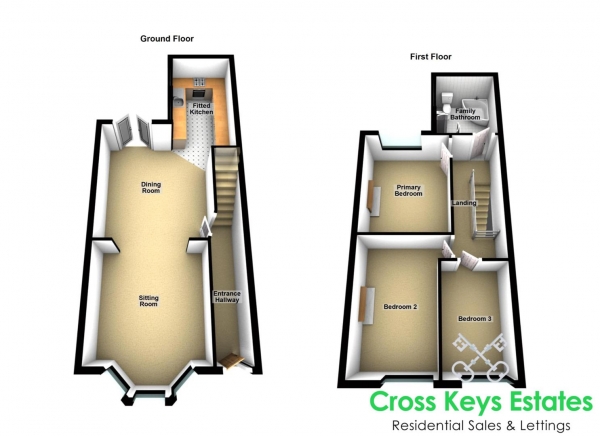 Floor Plan Image for 3 Bedroom Terraced House for Sale in Fisher Road, Stoke