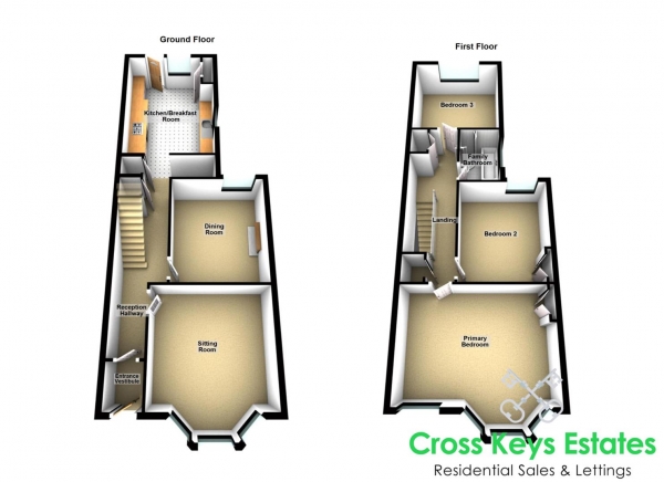 Floor Plan Image for 3 Bedroom Terraced House for Sale in Tamar Avenue, Keyham