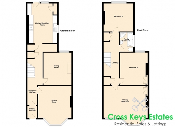 Floor Plan Image for 3 Bedroom Terraced House for Sale in Tamar Avenue, Keyham