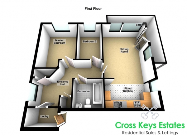 Floor Plan Image for 2 Bedroom Apartment for Sale in Wall Street, Devonport