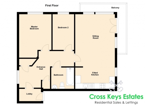 Floor Plan Image for 2 Bedroom Apartment for Sale in Wall Street, Devonport