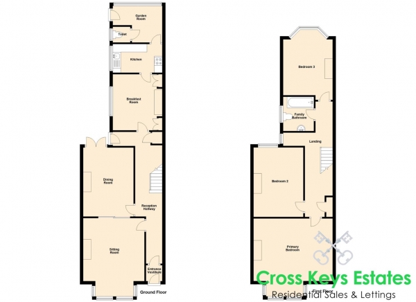 Floor Plan Image for 3 Bedroom Terraced House for Sale in Beresford Street, Stoke