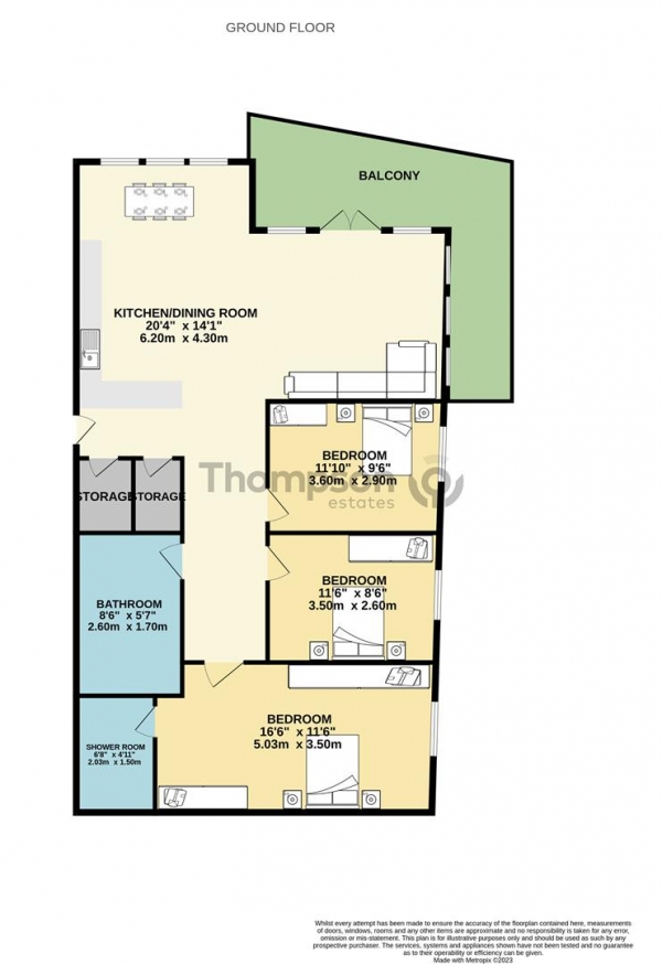 Floor Plan Image for 3 Bedroom Apartment for Sale in Westmount Road, St Helier