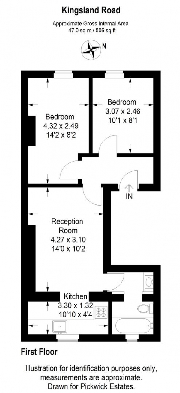 Floor Plan Image for 2 Bedroom Apartment for Sale in Kingsland Road, London