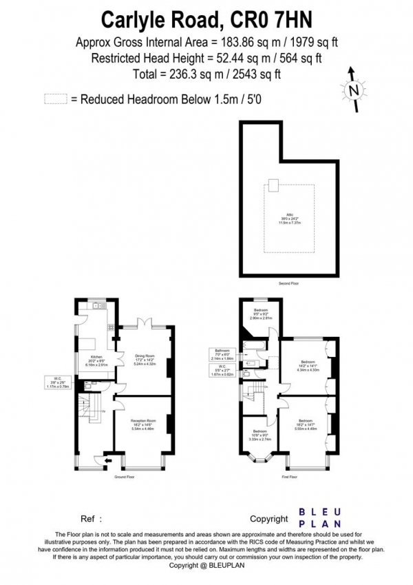 Floor Plan Image for 4 Bedroom Semi-Detached House for Sale in Carlyle Road, Croydon