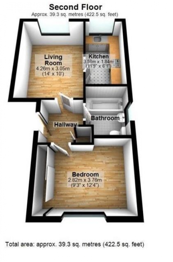 Floor Plan Image for 1 Bedroom Apartment for Sale in Fishguard Way, Royal Docks, London