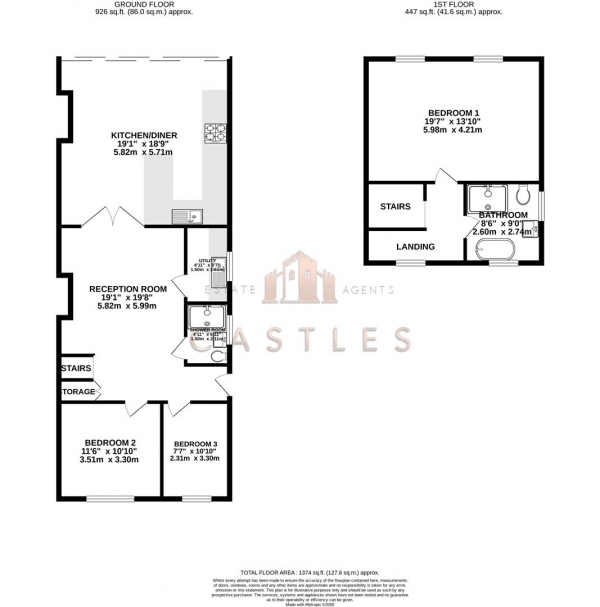 Floor Plan Image for 3 Bedroom Semi-Detached Bungalow for Sale in Capel Ley, Waterlooville